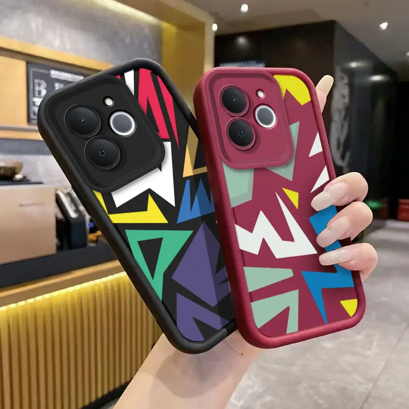 Fashion Graffiti Matte Silicone Shockproof Phone Case