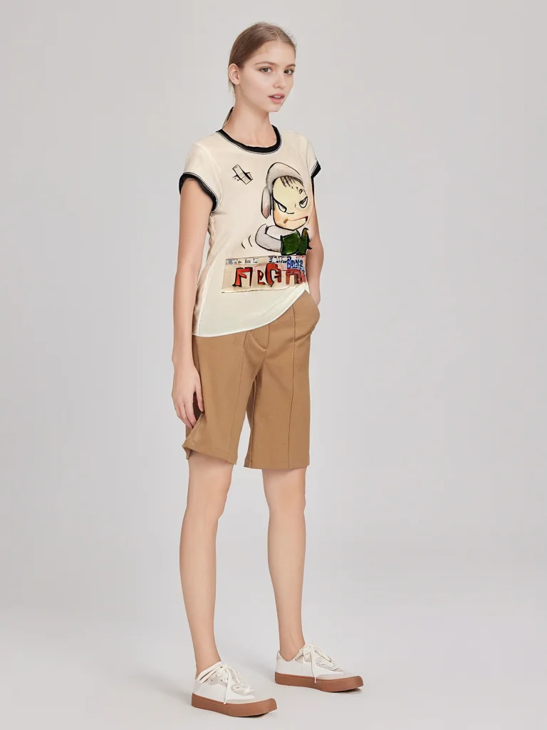 Harajuku Y2k Clothes Aesthetic Emo girl Slim Y2k Crop Top Gothic Punk Baby Tee Vintage Street Women anime Print Grunge T-shirts 3