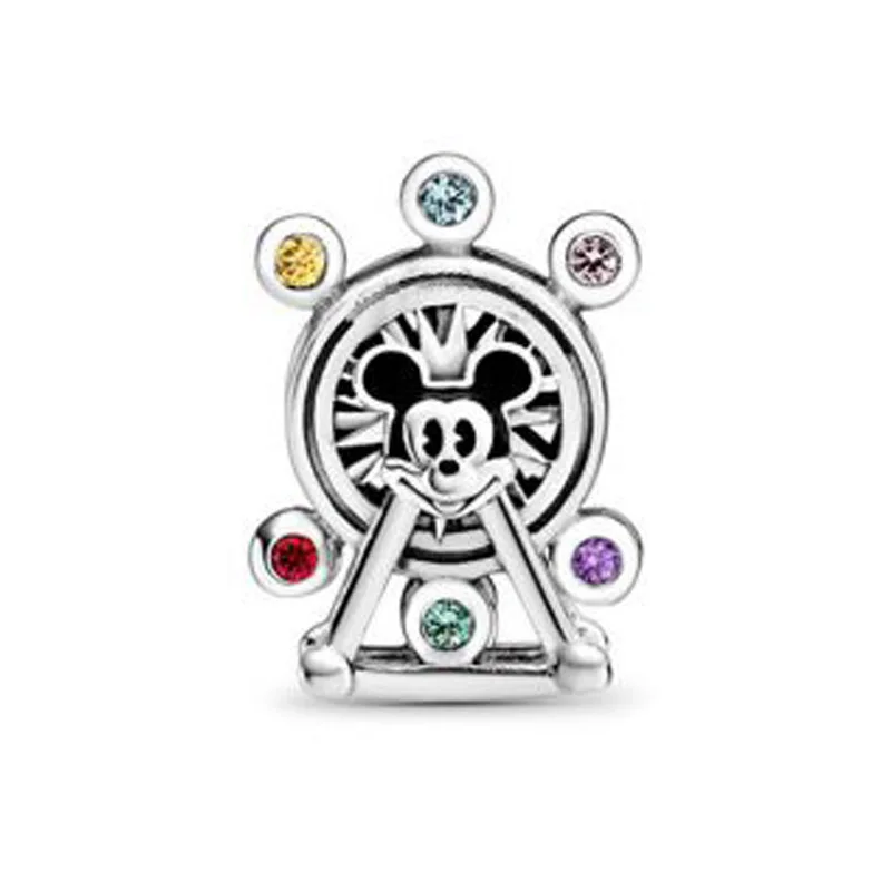 Fit Original Pandora Charm Bracciali Disney Mickey Mouse Ferris Wheel Charms Ciondolo Gioielli Berloque