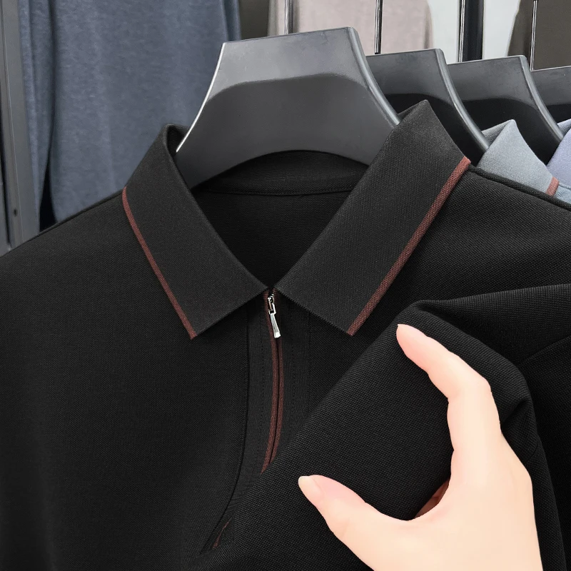 جودة عالية أزياء طويلة الأكمام قميص بولو للرجال ال...