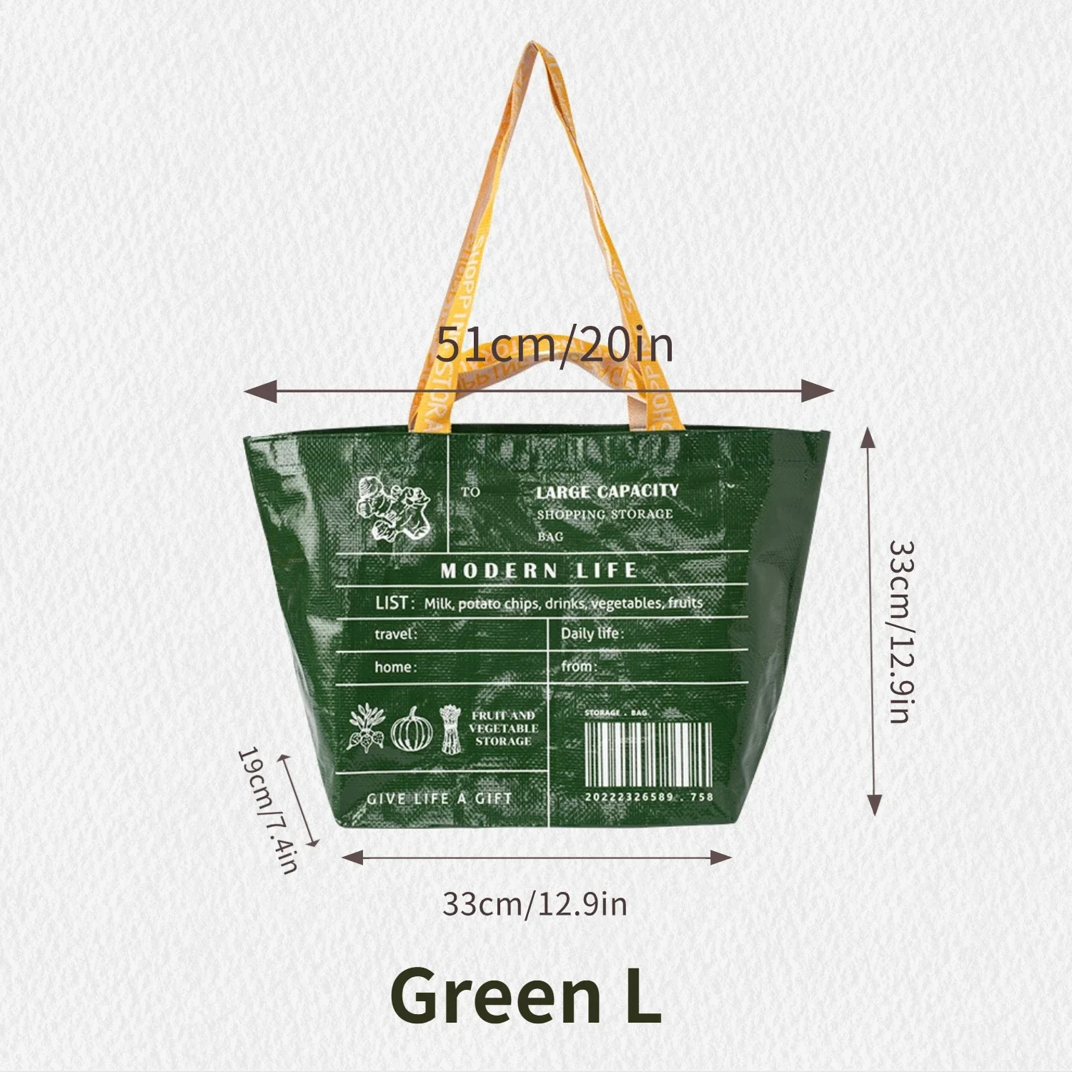 Shopping bag Large-capacity Waterproof Supermarket Grocery Shopping One-shoulder Portable PP Woven Shopping Bag for retail stores boutique