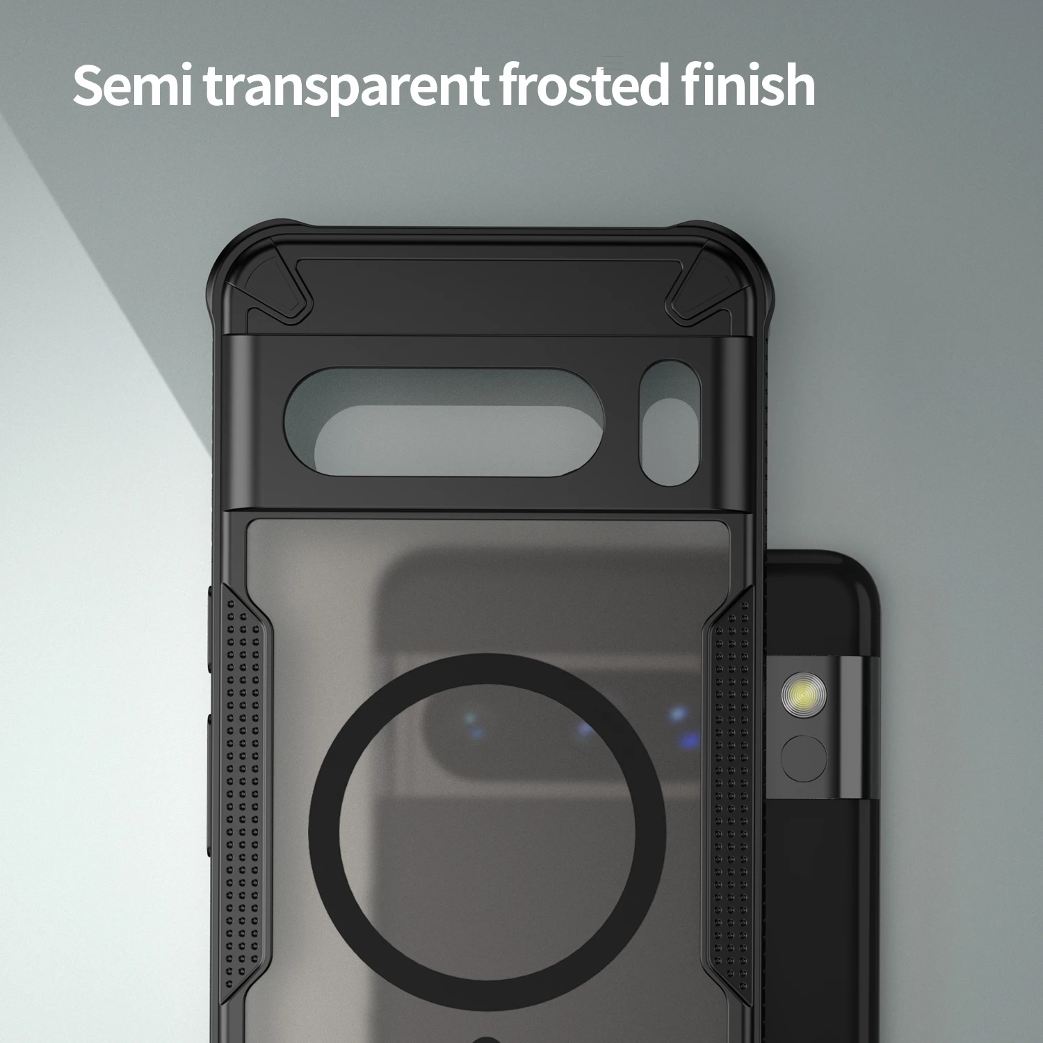 Magnetic Luxury Matte Translucent Armor Shockproof Case with Magsafe Wireless Charging Compatibility