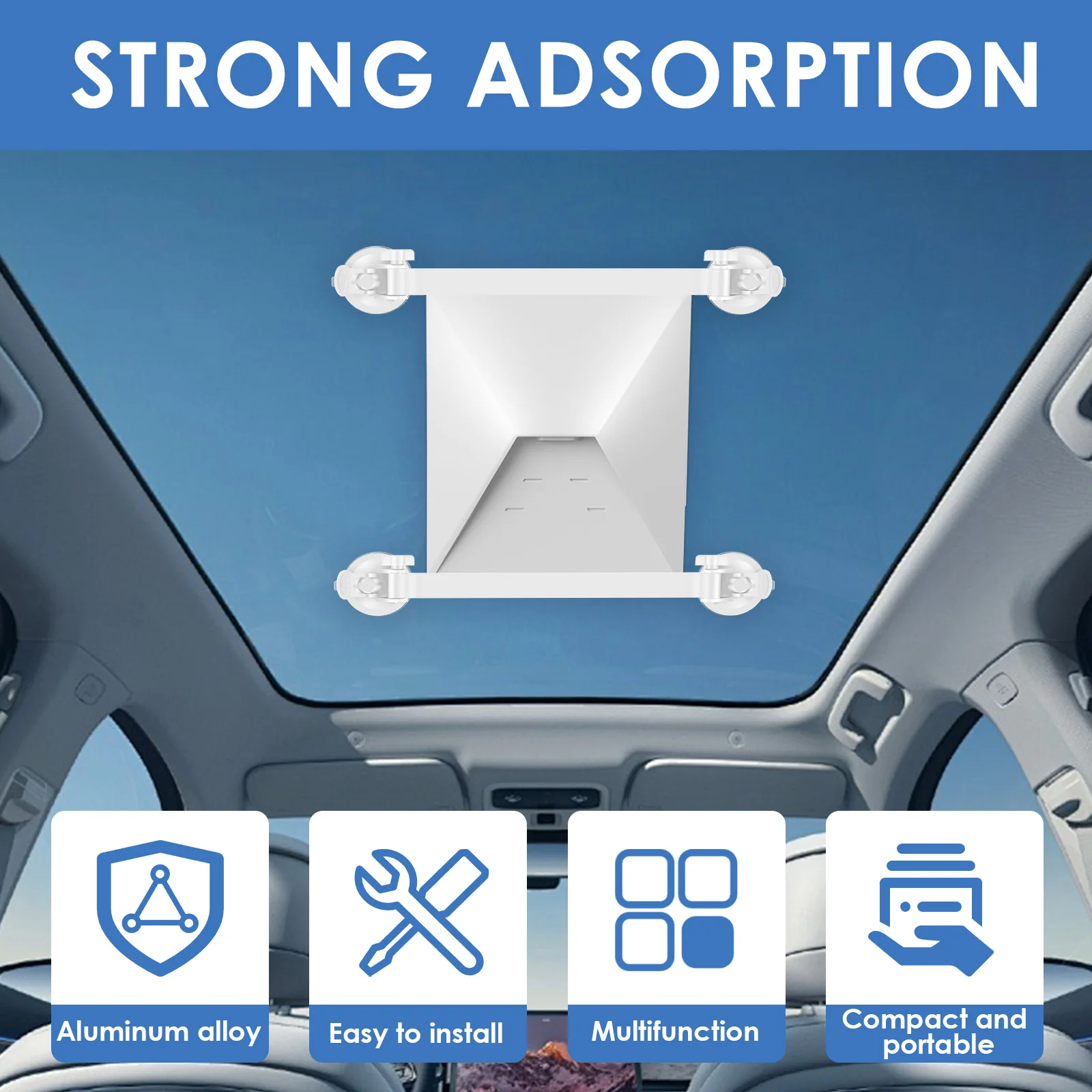 Aluminum Car Sunroof Suction Cup Mount for Navigation