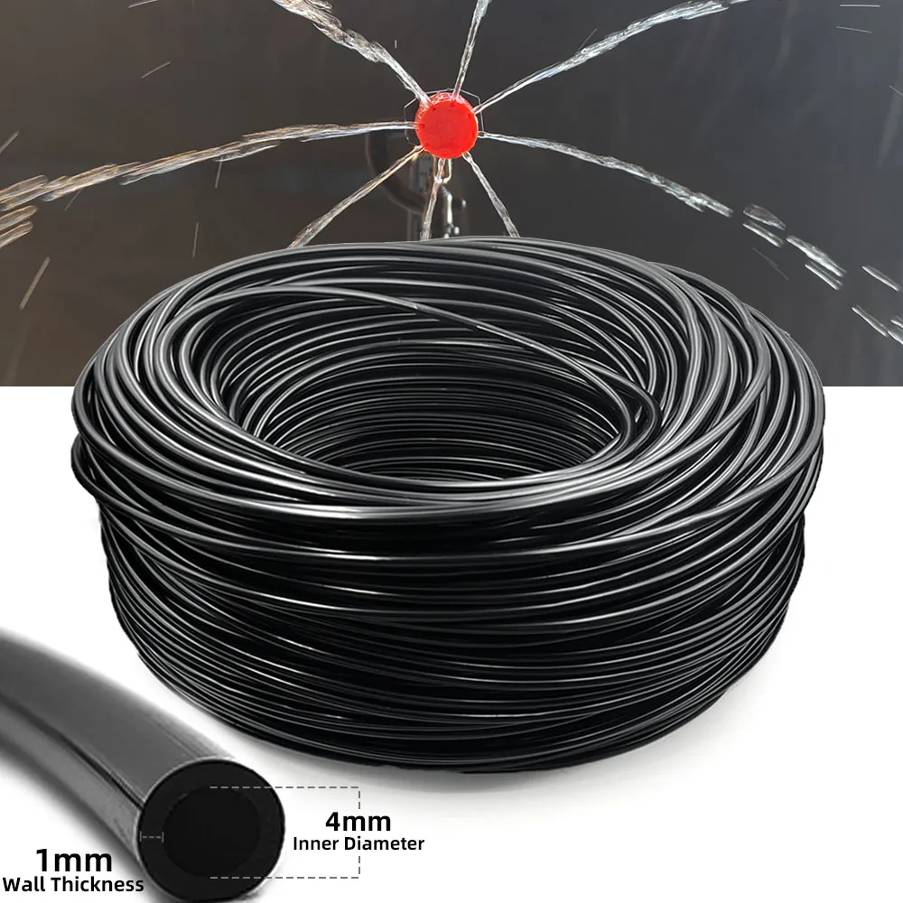 5M-30M Outdoor Misting Cooling System Garden Irrigation Watering 1/4'' Brass Atomizer Nozzles 4/7mm Hose For Patio Greenhouse_voghion.com