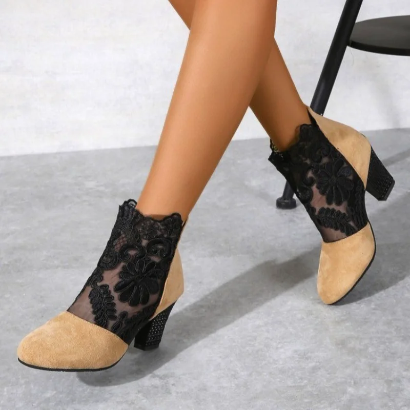 

Модные женские ботинки в стиле ретро 2022, однотонные модные ботинки, женские ботинки на высоком каблуке, новые женские ботинки, ботинки на шнуровке, женские ботинки