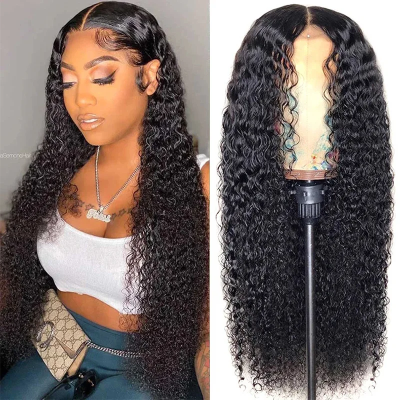 

European and American matte high-temperature silk African small coiled tube afro long curly chemical fiber wig mid-part headgear