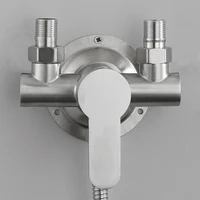 Stainless Steel Shower Faucet Hot And Cold Water Mixer G1/2inch Wall Mounted Metal Handle Shower Faucet Water Valve Faucet 2