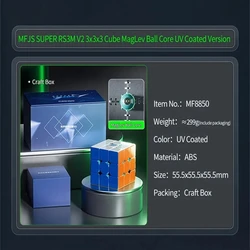 MoYu Magnetic Maglev UV Professional Speed Cube 3x3 (SUPER V2 MagLev Ball)