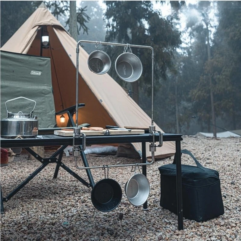 Outdoor IGT Table Supply Portable Light Pole Bracket Stainless Steel Desktop Bracket Camping IGT Table Accessories camping table bracket