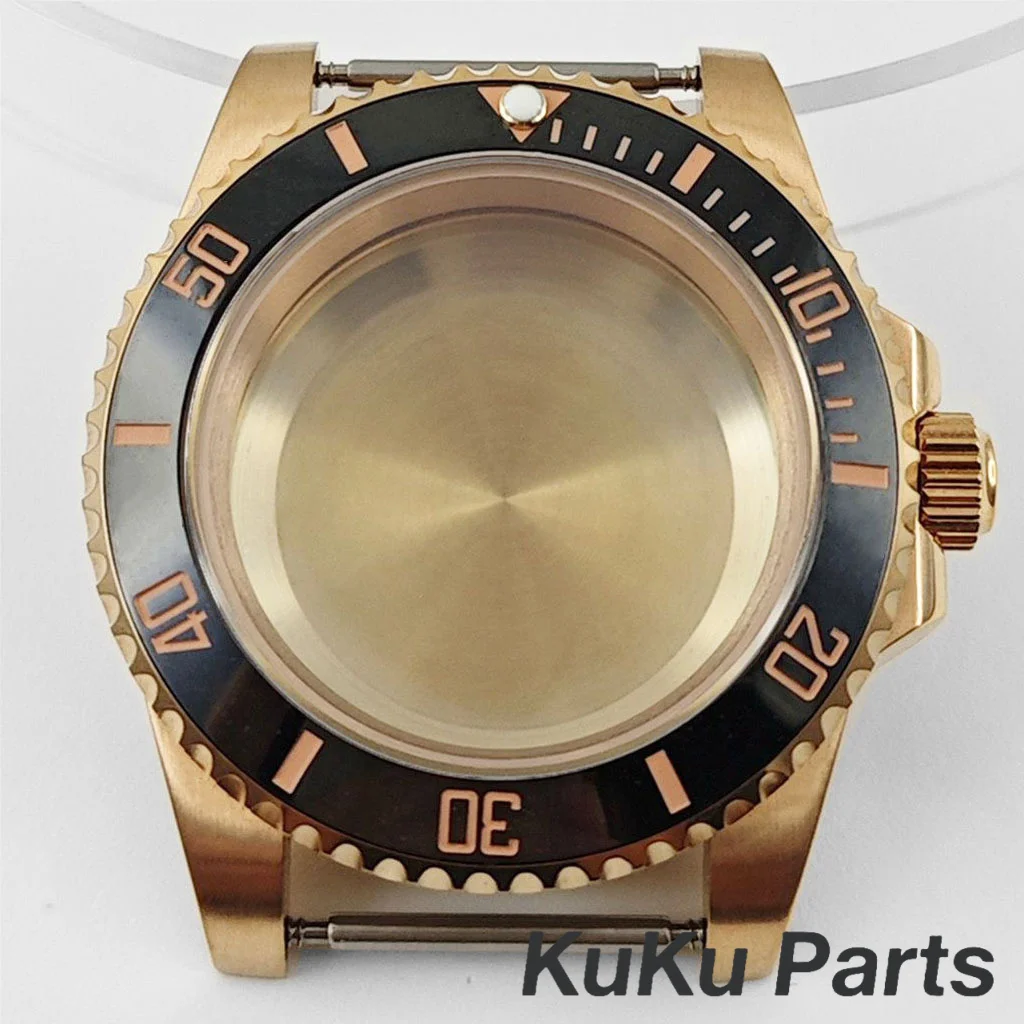 Luxury Rose Gold Men's Watch Case - 40mm, 100m Waterproof, YACHT-MASTER Design