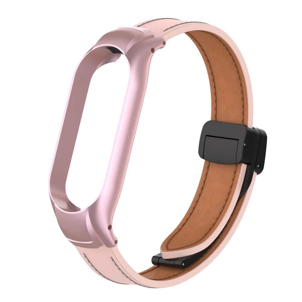 Premium Leather Magnetic Buckle Wristband for Smartwatch - Elegant Watchband Bracelet Accessory