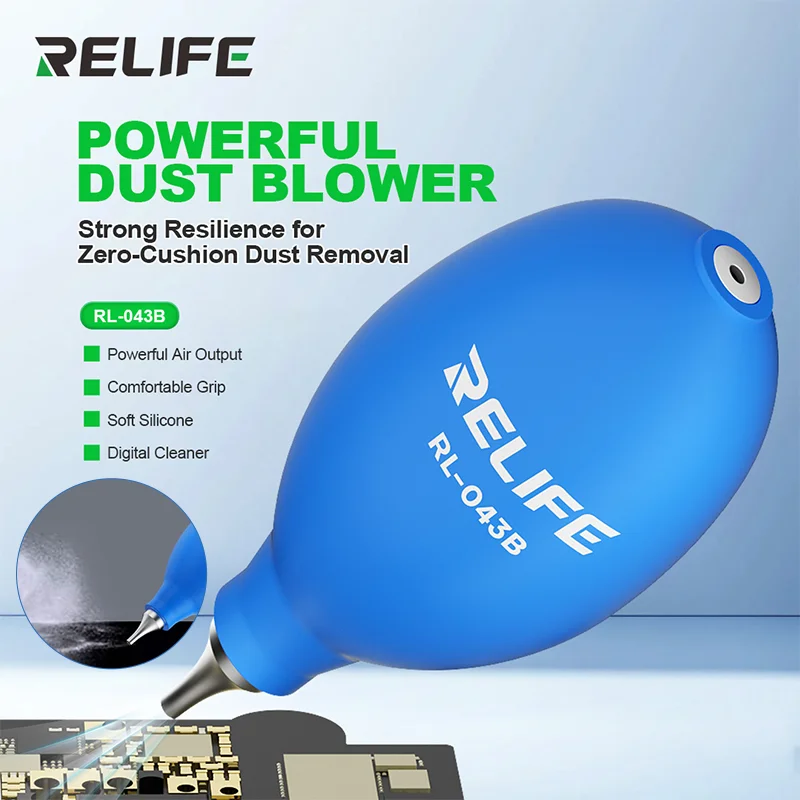 RELIFE RL-043B 파워 폰 수리 먼지 제거기 에어 블로워 볼 먼지 청소 펜 폰 PCB PC 키보드 카메라 렌즈 청소용