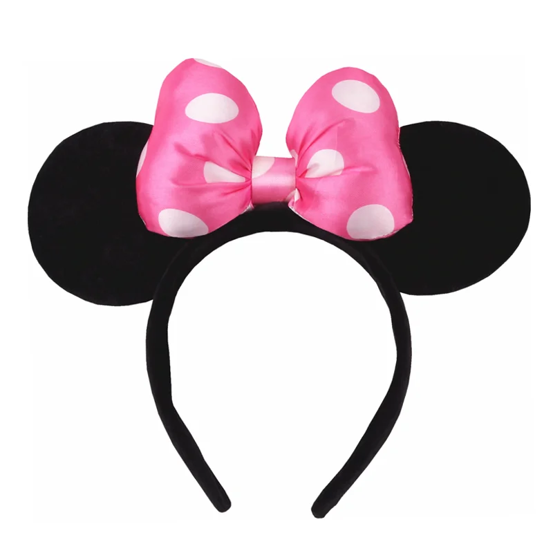 Sparkling Polka Dot Bow Mouse Ears Headband for Girls - Festive Party & Travel Hair Accessory