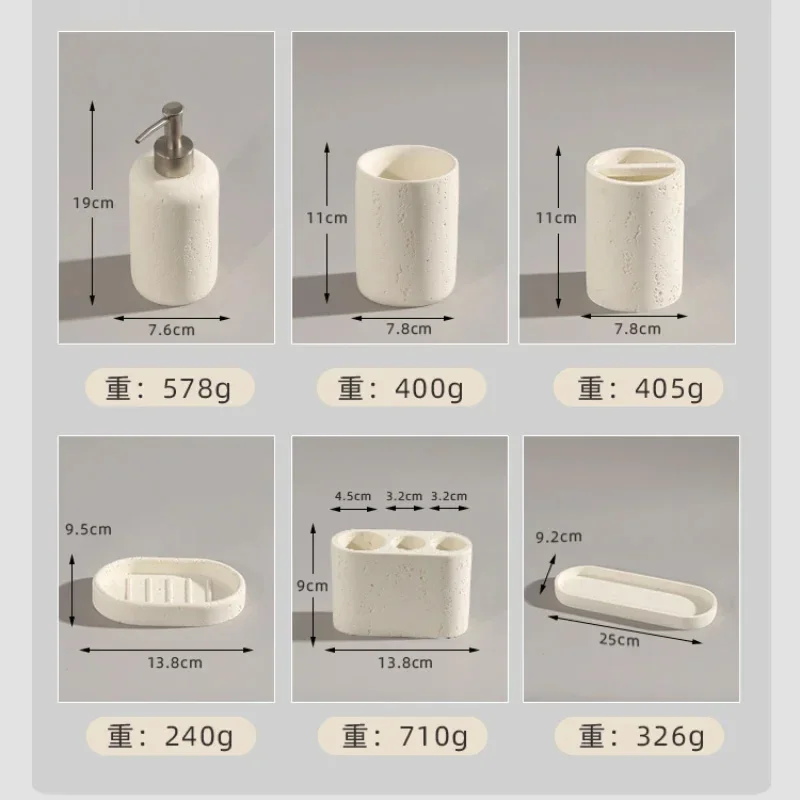 Bathroom Lotion Bottles Toothbrush Holders Trays Toiletry European Home Bathroom Products Hotel Electric Toothbrush Shelves bathroom accessories set