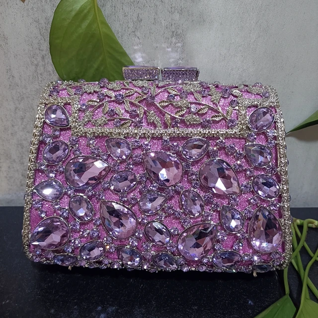 CoCopeanut Handle Rhinestones Evening Clutch Bag silver Shiny Crystal  Dinner Party Wedding Purses and Handbag Luxury Designer Shoulder Bag -  Walmart.com