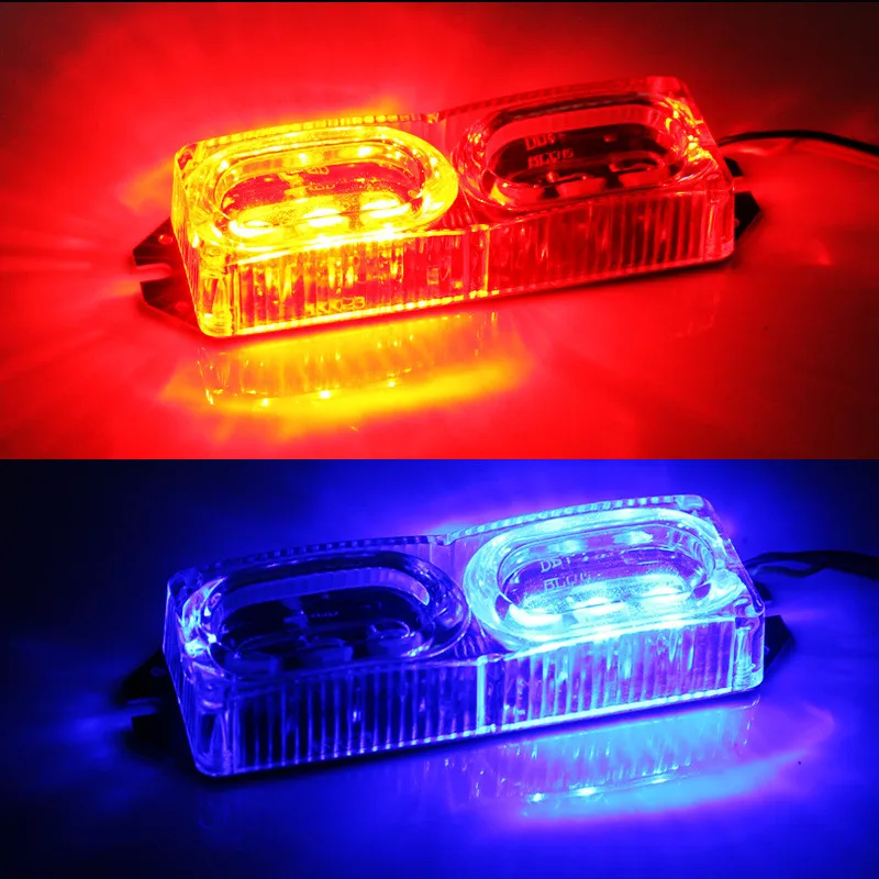 

6 LED Motorcycle Brake Turn Signal Light Motorcycle Warning Tail Stop Strobe Flash Emergency Lamp Red Blue White