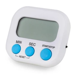 Magnetic Digital Kitchen Timer with Alarm and Stand - 99 - Minute Cooking Countdown Timer (White)