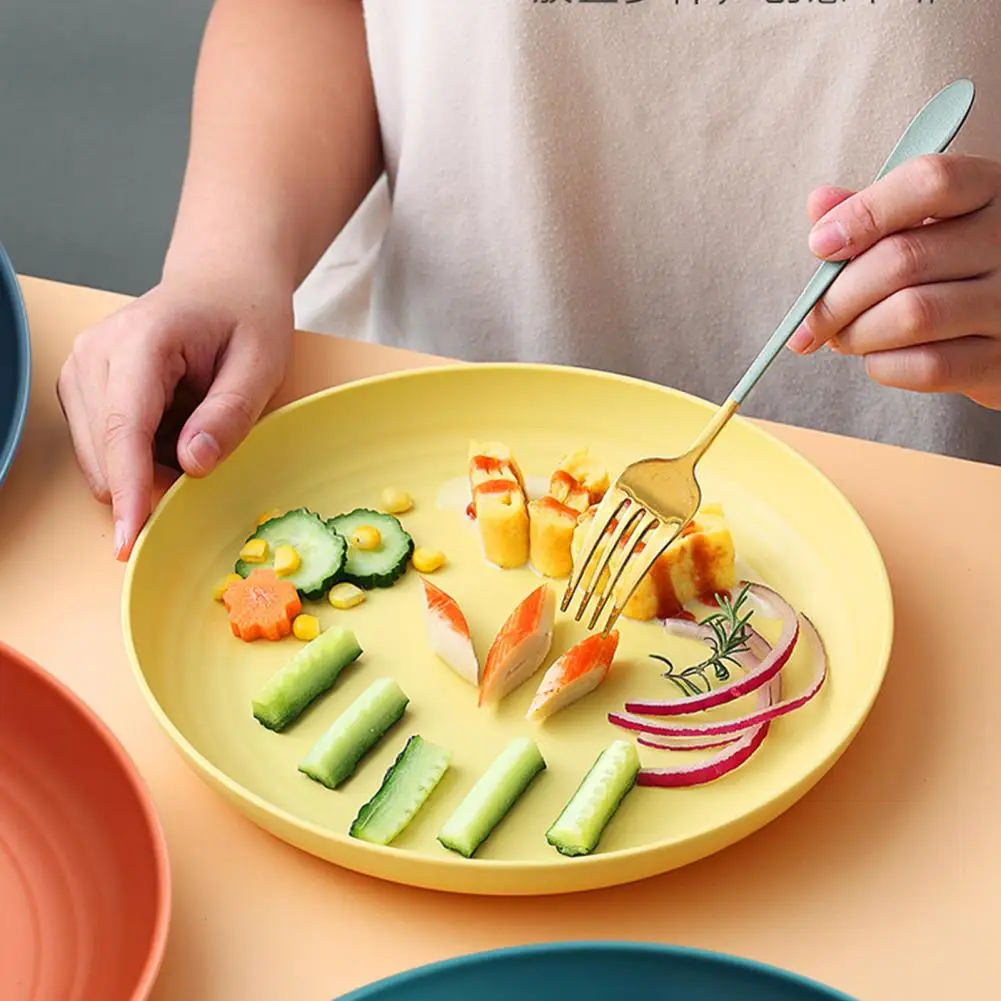 Multifunction Plate Dinnerware Set Versatile Bpa-free Round Dinner Plates Ideal for Serving Dumplings Vegetables Fruits