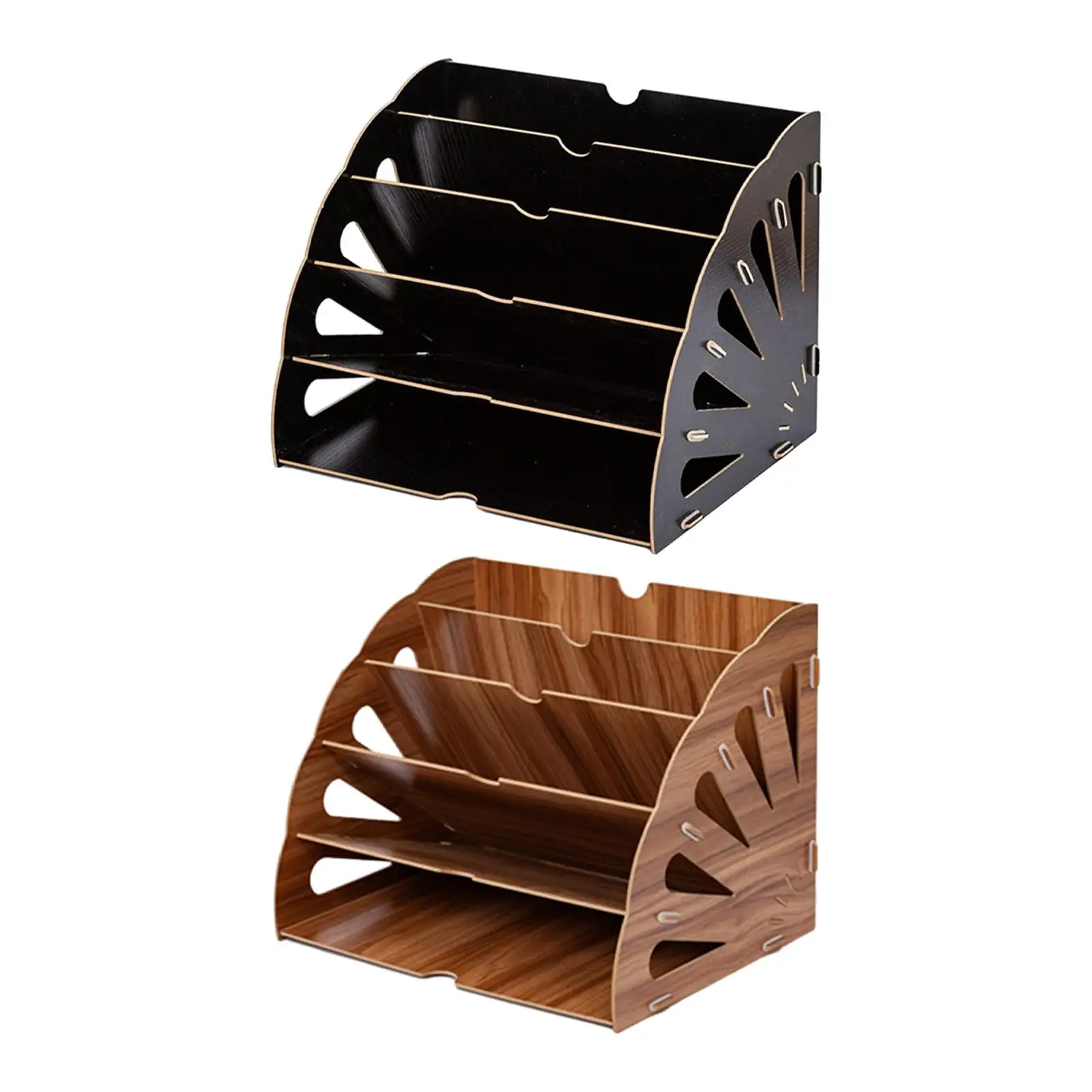 

Storage Desk Organizer Mail File Rack Notebook Storage Rack Hollow Sector Desk File Organizer for Classroom Home Office School