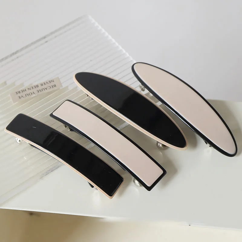 

VANIKA New simple acetate one word hair clips women's fashion versatile spring clip top clip elegant headdress hair accessories