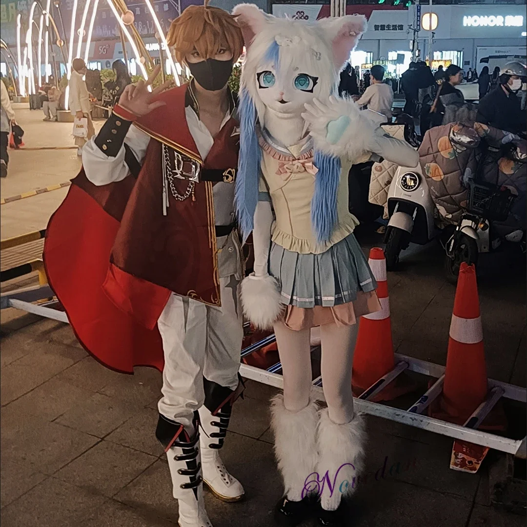 Fursuit Head Kigurumi Kig Furry Mask Cosplay Costume cosplay costumes Paws Tail Comiket Furry Headbase Cat Rabbit Doll Animal