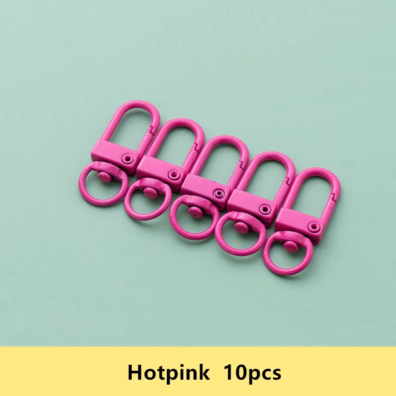 10/20 Stück bunte Karabinerverschluss-Haken, metallbeschichtete Verschlüsse für DIY-Schmuckherstellung, Hund, Schlüsselanhänger, Halskette, Armband, Zubehör – Detail 15