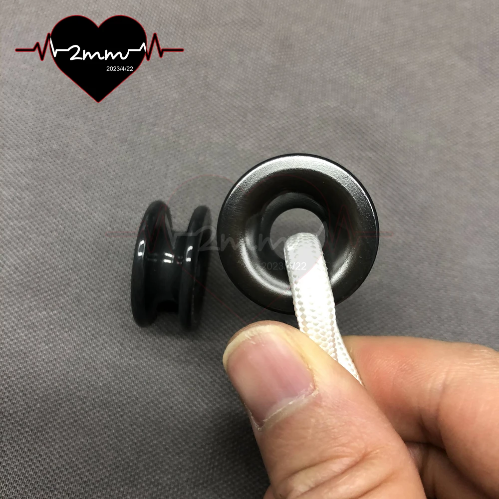 R10x7 low friction rings for sailing Aluminum alloy hard anodize with PTFE coating