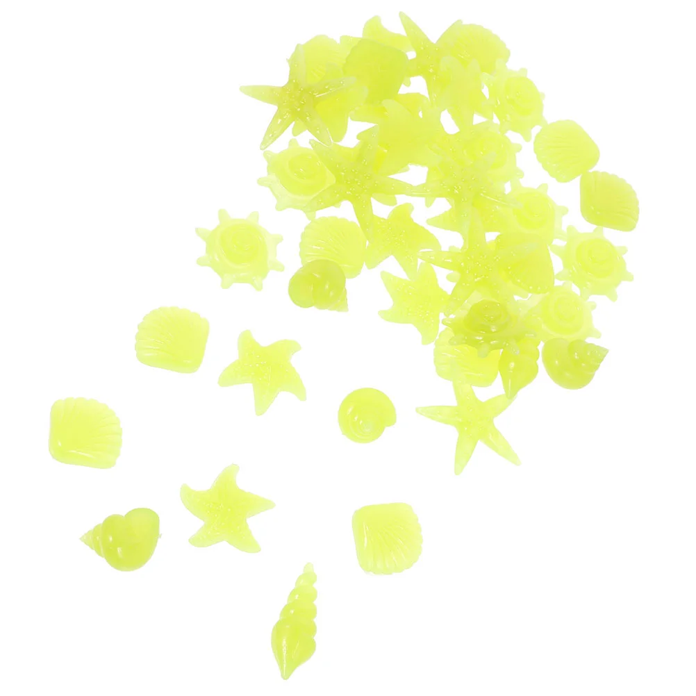 

100 Pcs Fish Tank Fluorescent Stone Aquarium Rocks Luminous Stones Adorns Glowing Birthday Decoration Girl Landscaping Conch