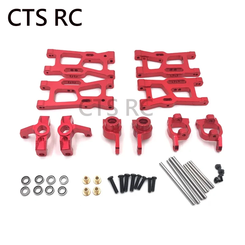 

Metal Suspension Arms Steering Block Hub Carriers Set for Upgrade Parts Wltoys 144001 144010 124007 124008 124016 124017 124019