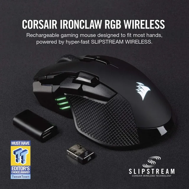 게이머 필수품: Corsair Ironclaw 무선 RGB 게이밍 마우스