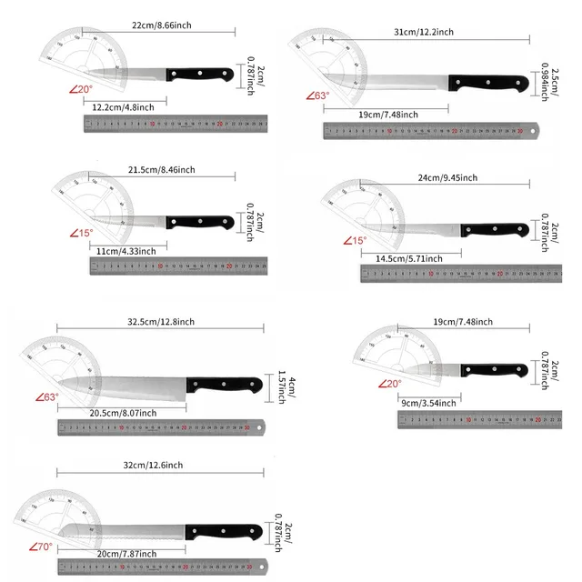 15-Piece Stainless Knife Set 6