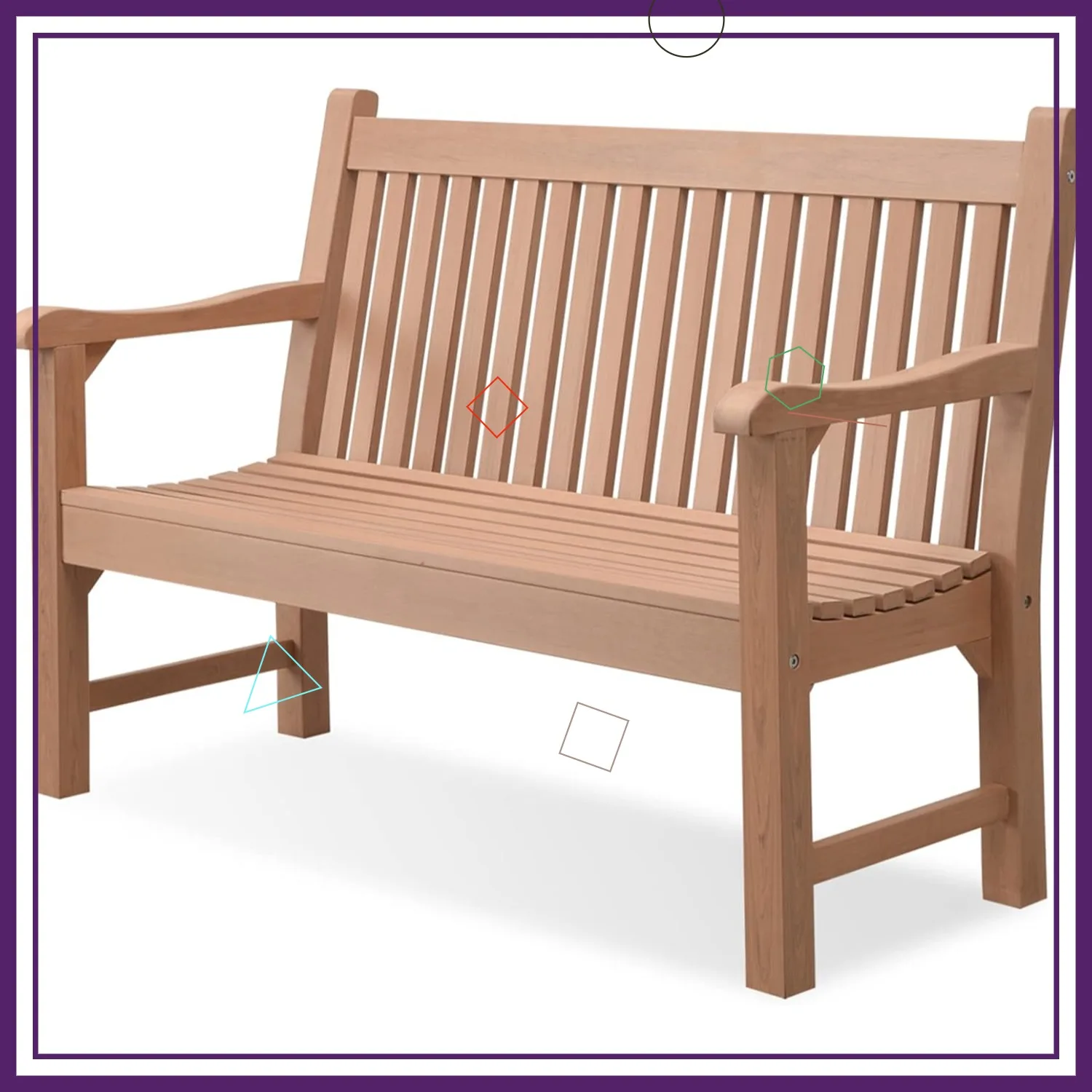 Outdoor 2-Person Bench Poly Lumber