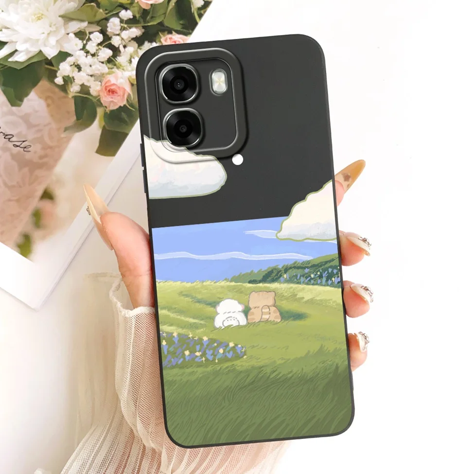 Luxury Fashion Cute Painted Silicone Case - Oppo A6 Series