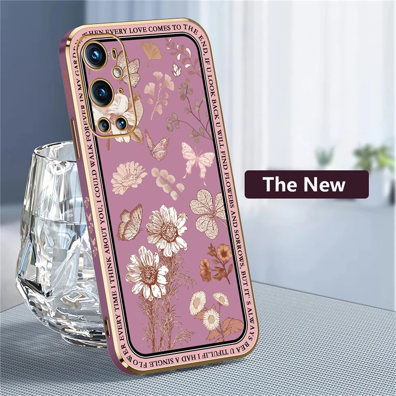 Luxurious Silicone Case with Plated Floral Design