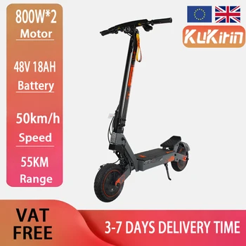 Monopattino Elettrico Kukirin G2 Ultra EU Fast, 10 Pollici Fuoristrada, 1600W 48V 18Ah Batteria, Doppio Motore Anteriore e Posteriore, 50km/h, Autonomia Massima 60km