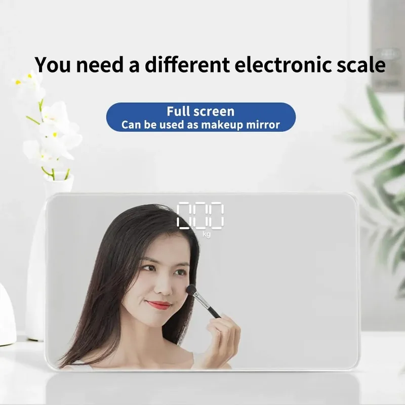 Smart Weighing Scale Travel Portable Body Weight Digital Bathroom Mirror Mini Electronic