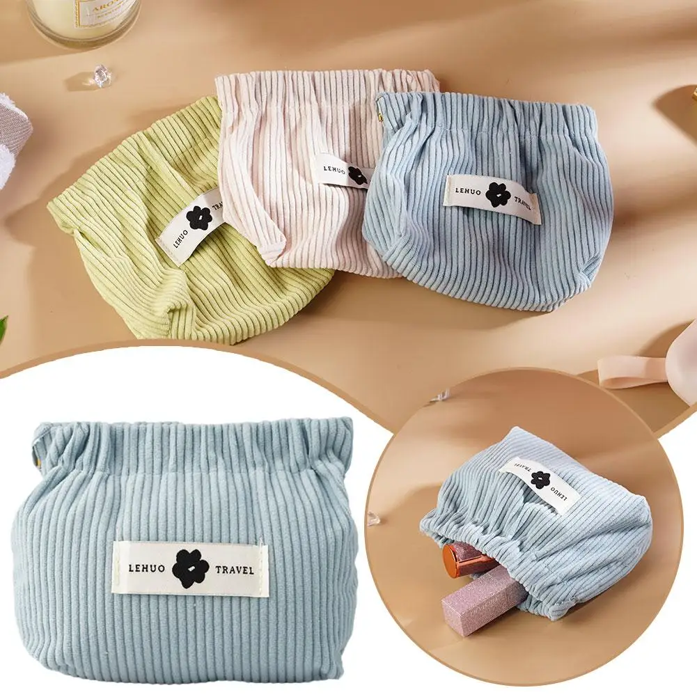 

Corduroy Elastic Storage Bag Handbags Hair Tie Organizer For Women Envelope Cosmetics Storage Bag Lipstick Bag new