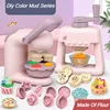 Children Play House Clay Toys Clay Colored Non-toxic Light  Plasticine Diy Ice Cream Machine Noodle Burger Fluffy Prop Girls 3