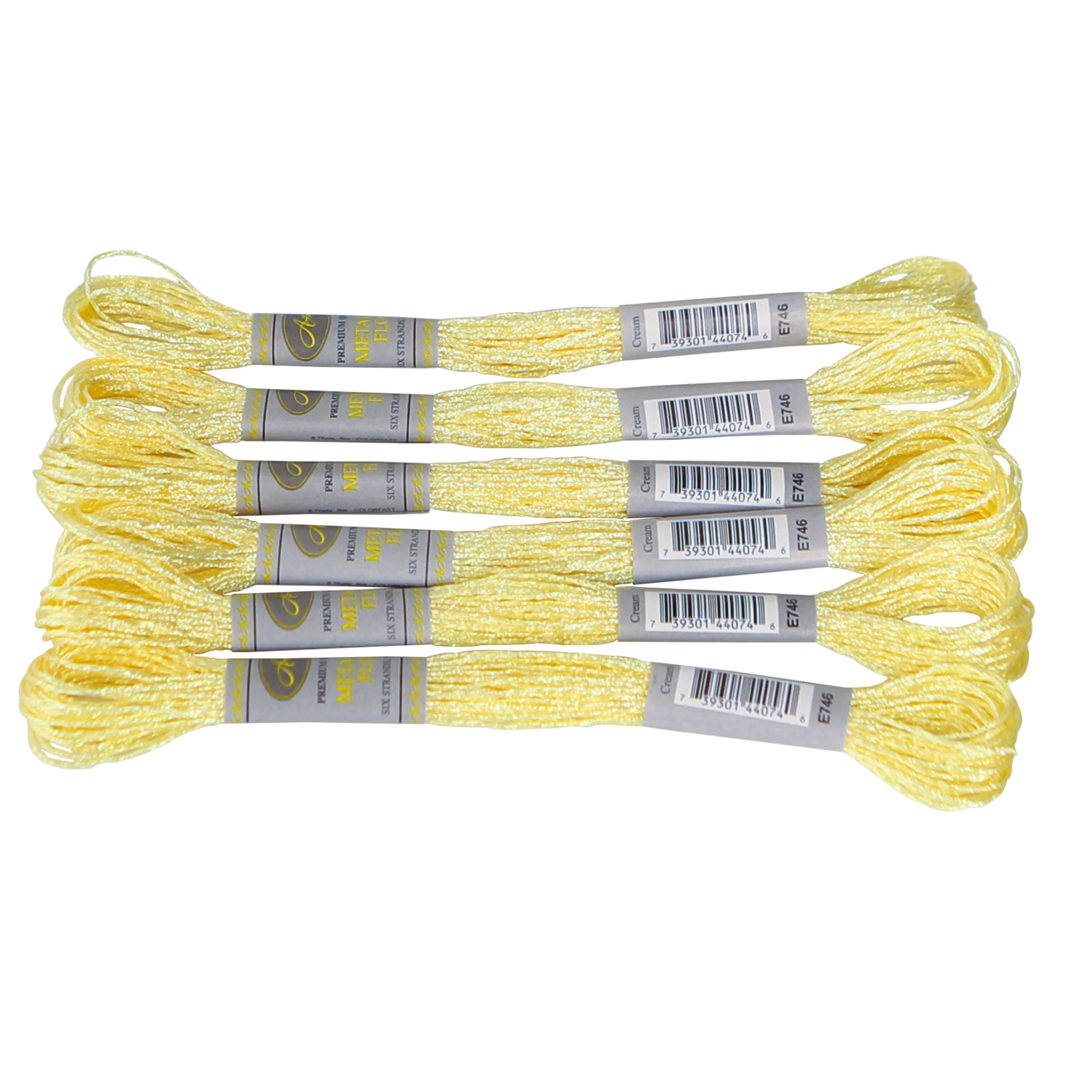 6 Pearlescent Effects High Sheen Metallic Embroidery Floss Cross