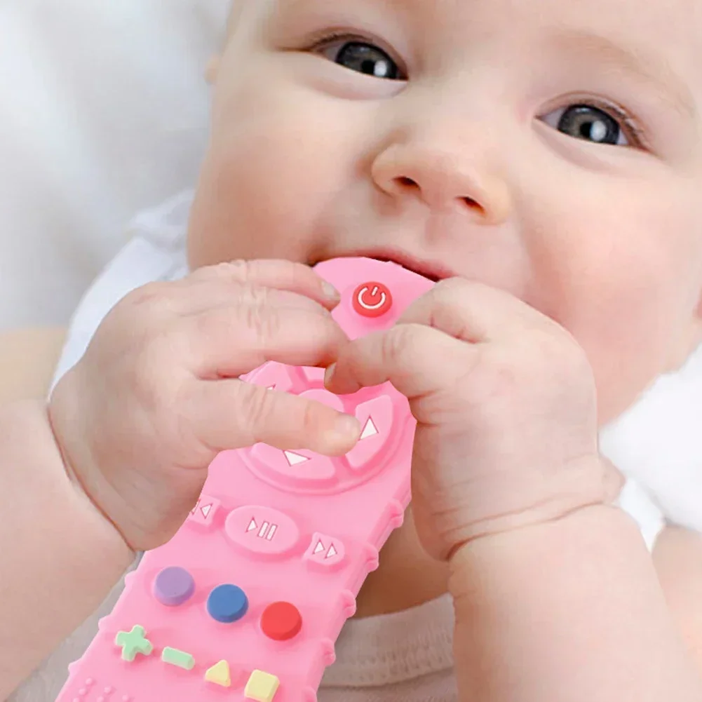 Baby Remote Control Teether Silicone Anti-Eating Gloves Pacifier Bracelet 1PCS