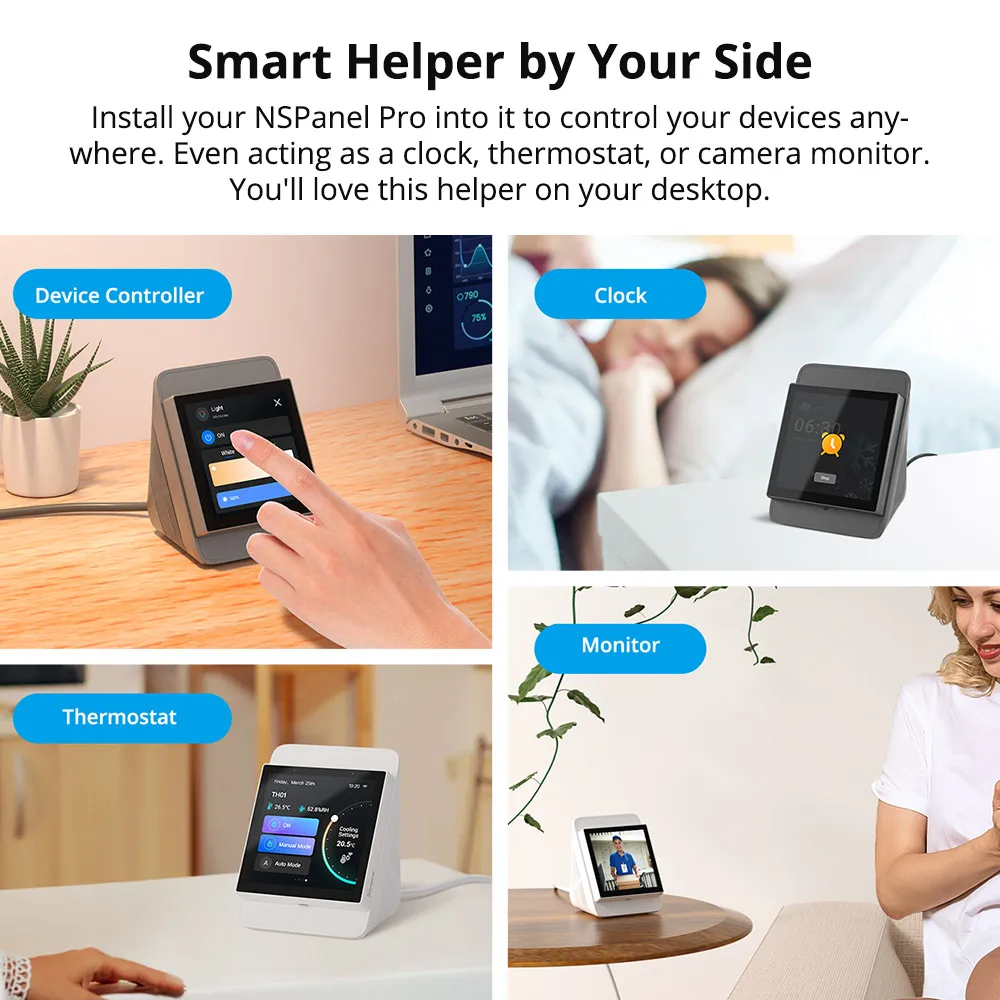 SONOFF NSPanel Pro WiFi Smart Scene Wall Switch EU Smart Home Control Panel Thermostat Display Switch Wok with Alexa Google Home smart wall switch