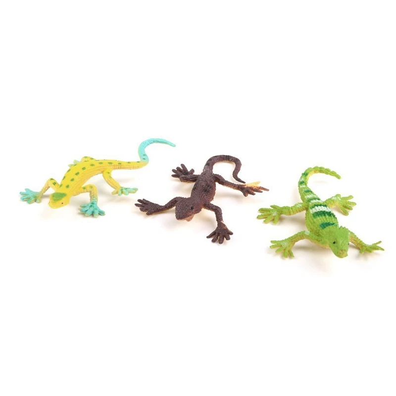 B05B-Gecko Small Plastic Lizard Simulation Reality Decoration Children's Toys 24 Pcs