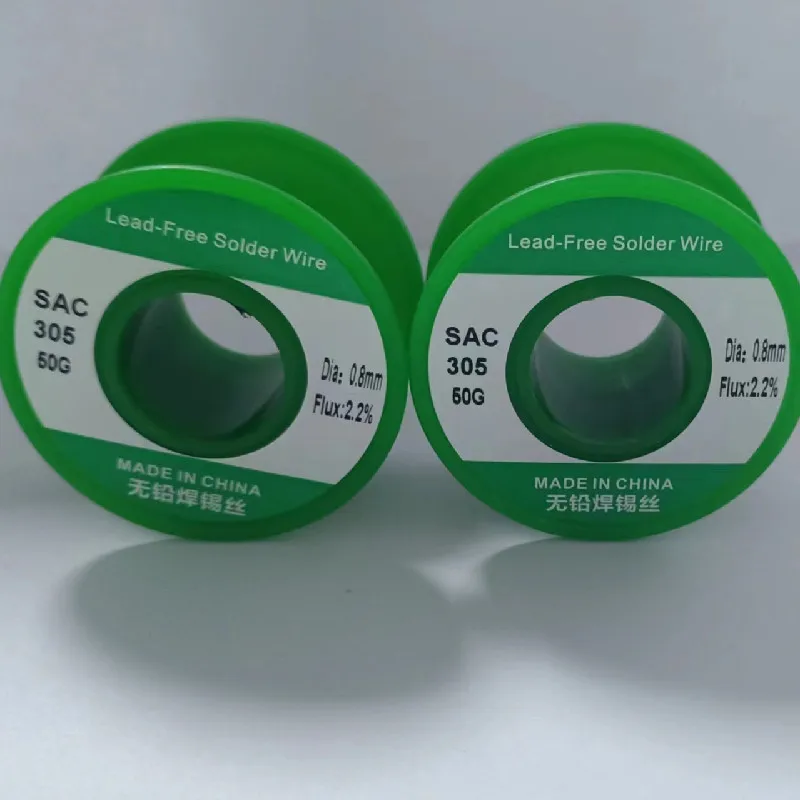 Lead-free Silver Containing Tin Wire Environmentally Friendly SAC305 Soldering Wire Repair Soldering Rosin Core 50g/roll