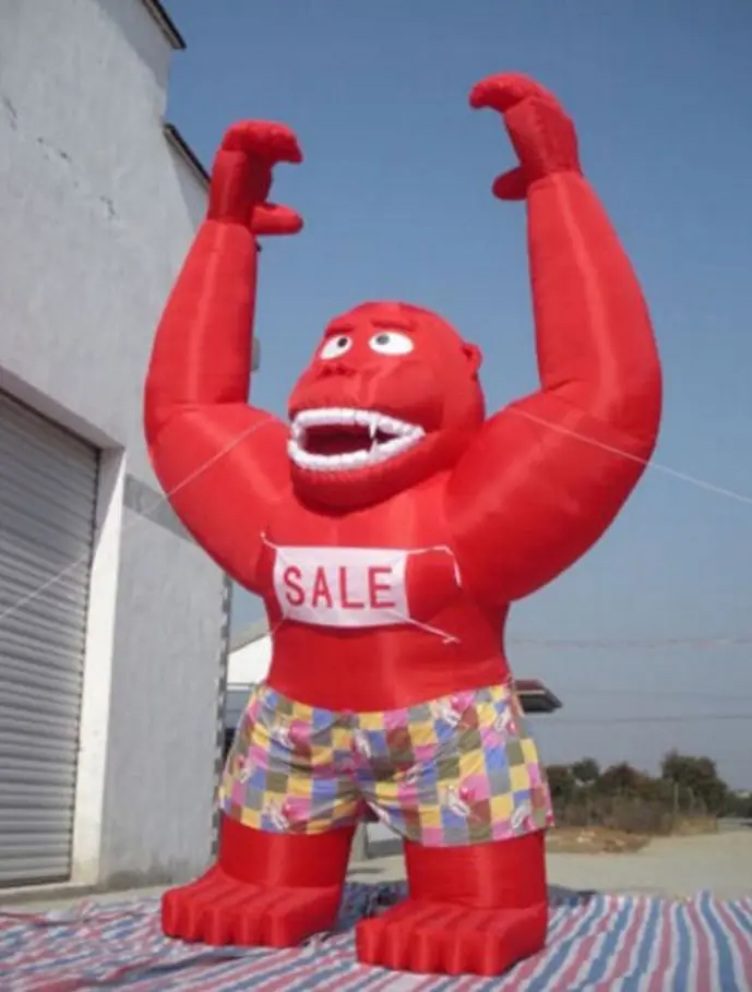 20ft Inflatable Red Gorilla Advertising Promotion with Blower Quality Te