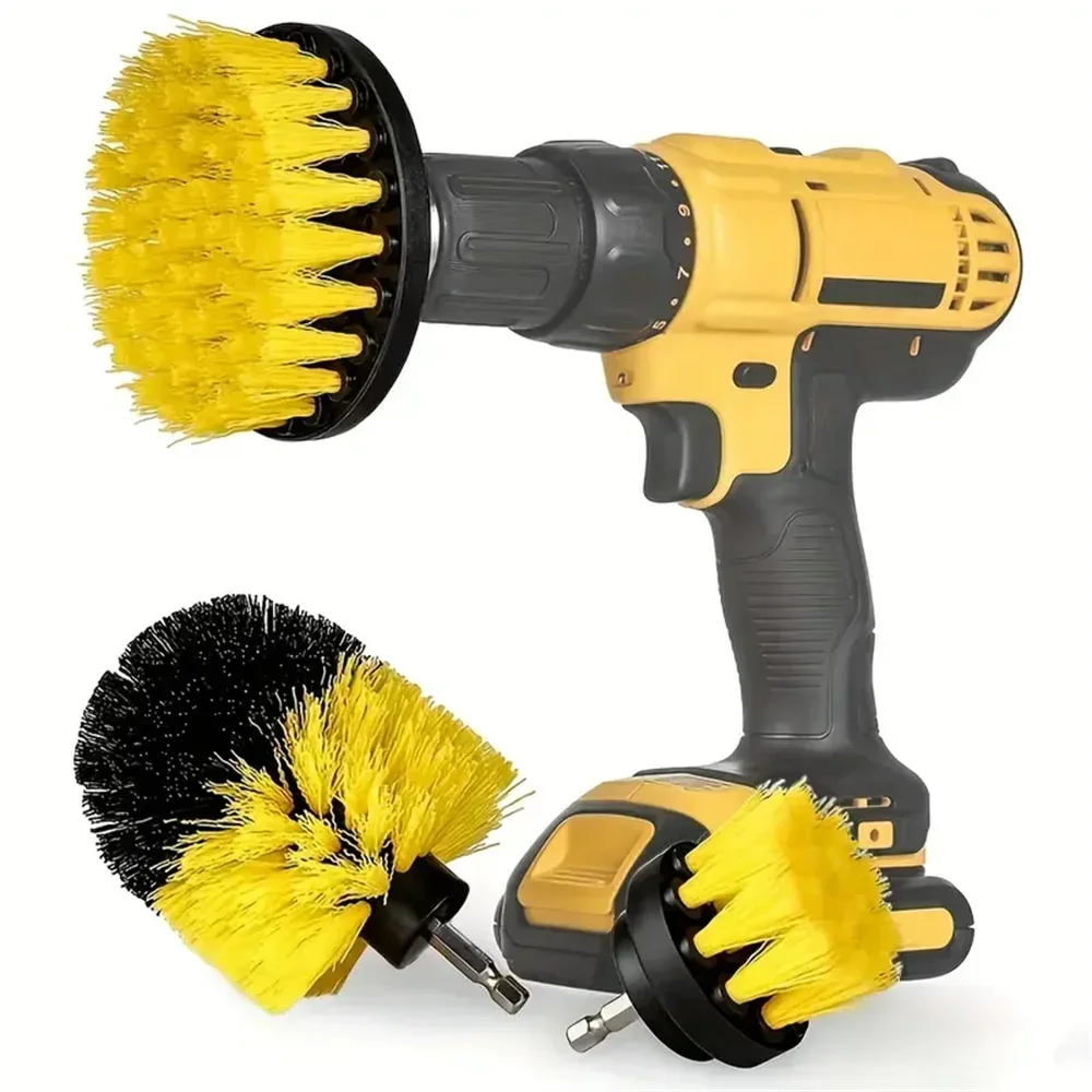 3 teile/satz Bohrer Pinsel Set Power Wäscher Waschen Reinigung Pinsel Tool Kit Für Mörtel Boden Badewanne Dusche Fliesen Bad Küche oberfläche – Detail 7