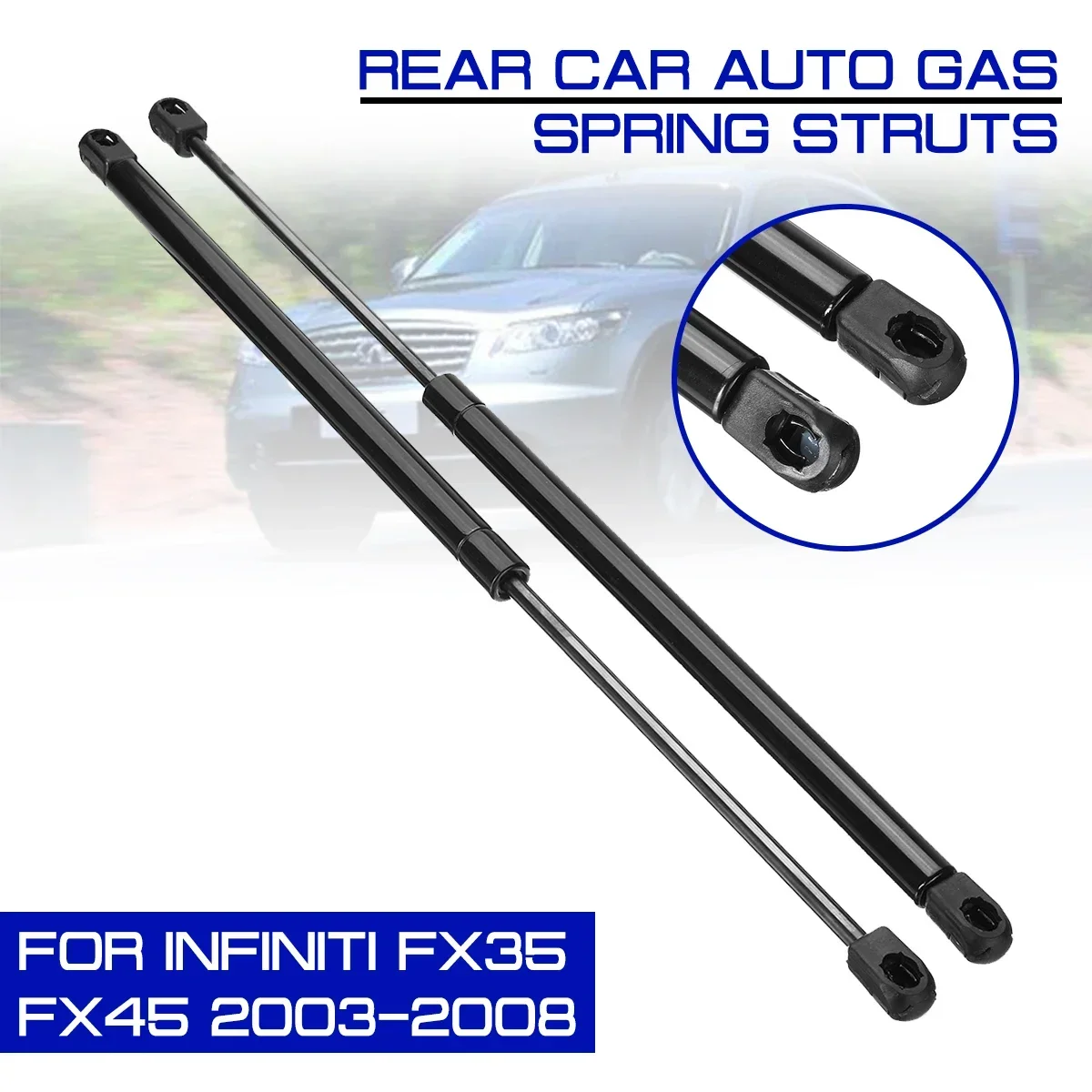 

Rear Trunk Tailgate Gas Spring Shock Lift Struts Strut Support Rod Arm Bars Bracket For Infiniti FX35 FX45 2003-2008