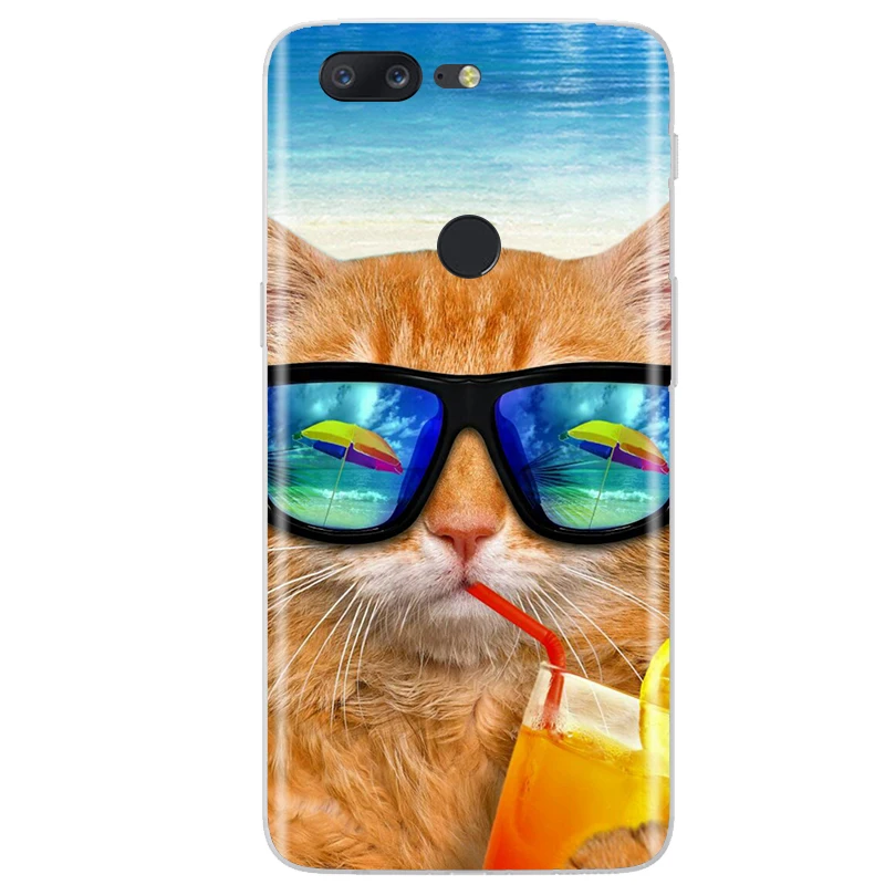 For Oneplus 5T Case Silicone Soft TPU Flower Animals Phone Case For OnePlus 5 5T Coque Case For Oneplus 5 Case Full Bumper Funda glass flip cover