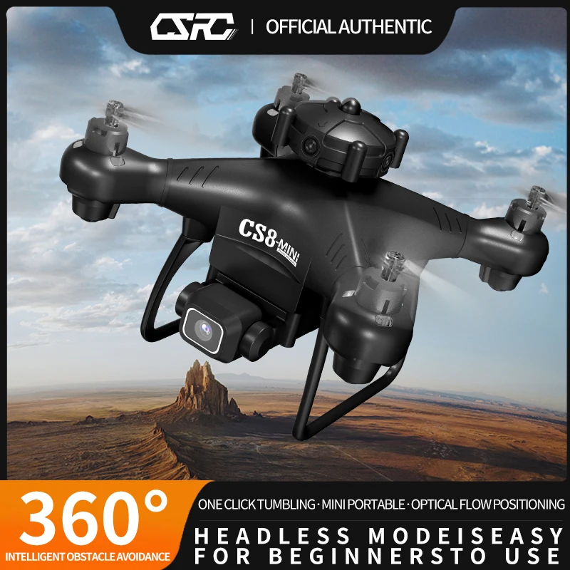 CS8 RC 미니 드론 쿼드콥터, 8K 듀얼 카메라 드론, 미니 장애물 회피 UAV 항공기, 남아용 리모컨 항공기 장난감