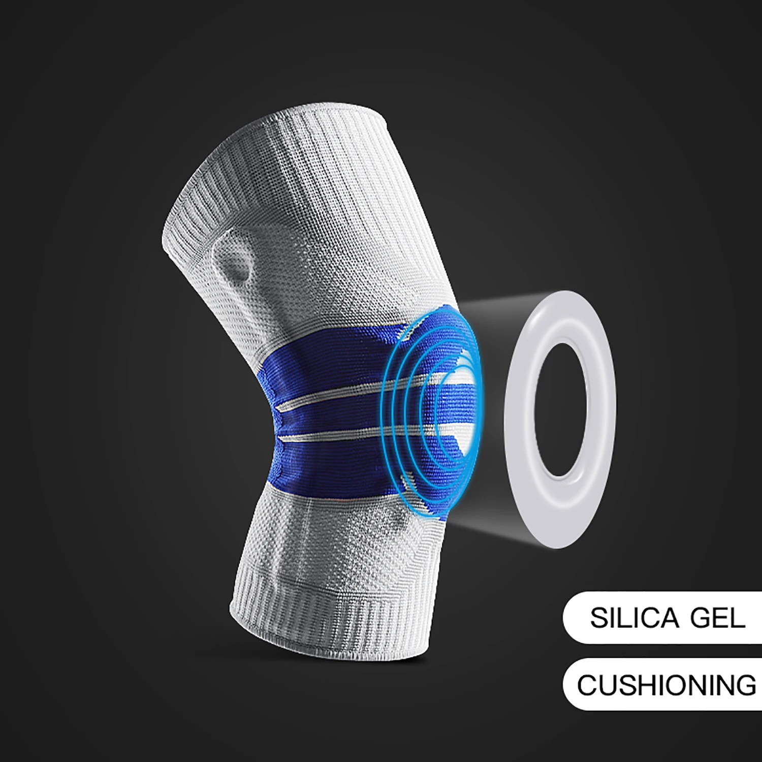 High Elastic Knee Support Brace Kneepads Adjustable Patella Basketball Volleyball Safety Guard Strap Protector Knee Pads