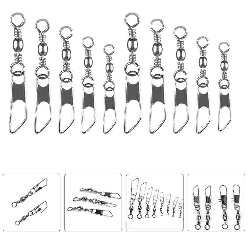

Tackle Fishing Rolling Ring Line Connector Metal Fishhook Barrel Swivels Supplies Copper